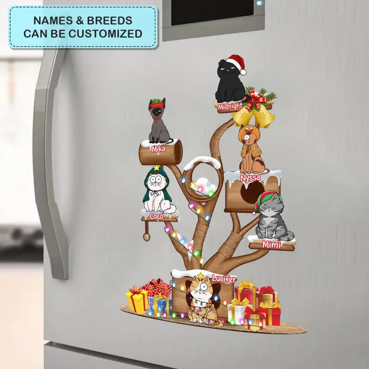 Christmas Cat Tower - Personalized Custom Decal - Christmas Gift For Cat Mom, Cat Dad, Dog Mom, Dog Dad