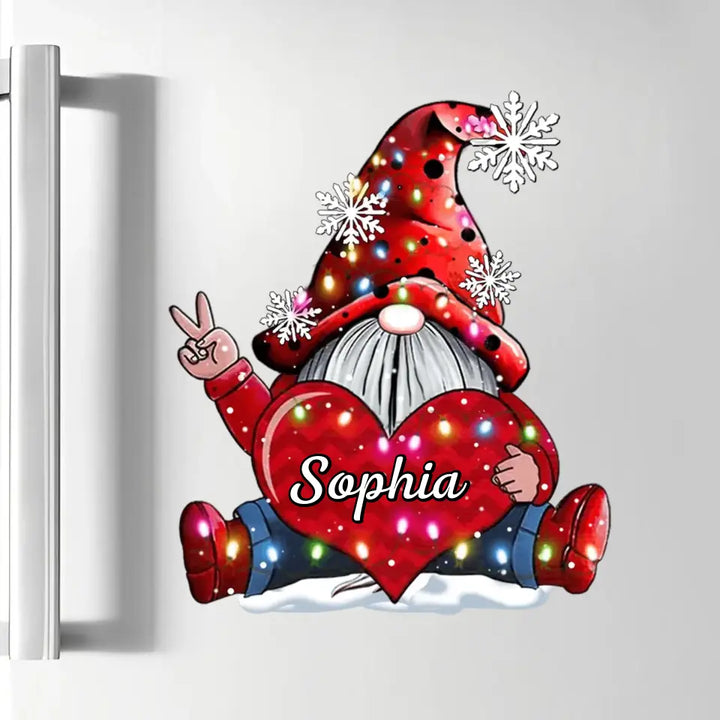 Christmas Gnome Light - Personalized Custom Decal - Christmas, Winter Gift For Mom, Grandma, Family Members