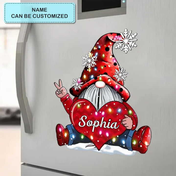 Christmas Gnome Light - Personalized Custom Decal - Christmas, Winter Gift For Mom, Grandma, Family Members
