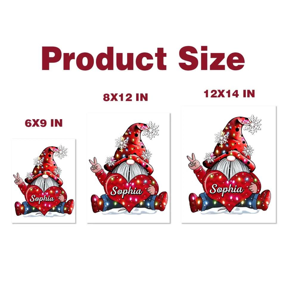 Christmas Gnome Light - Personalized Custom Decal - Christmas, Winter Gift For Mom, Grandma, Family Members