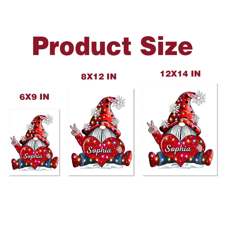 Christmas Gnome Light - Personalized Custom Decal - Christmas, Winter Gift For Mom, Grandma, Family Members