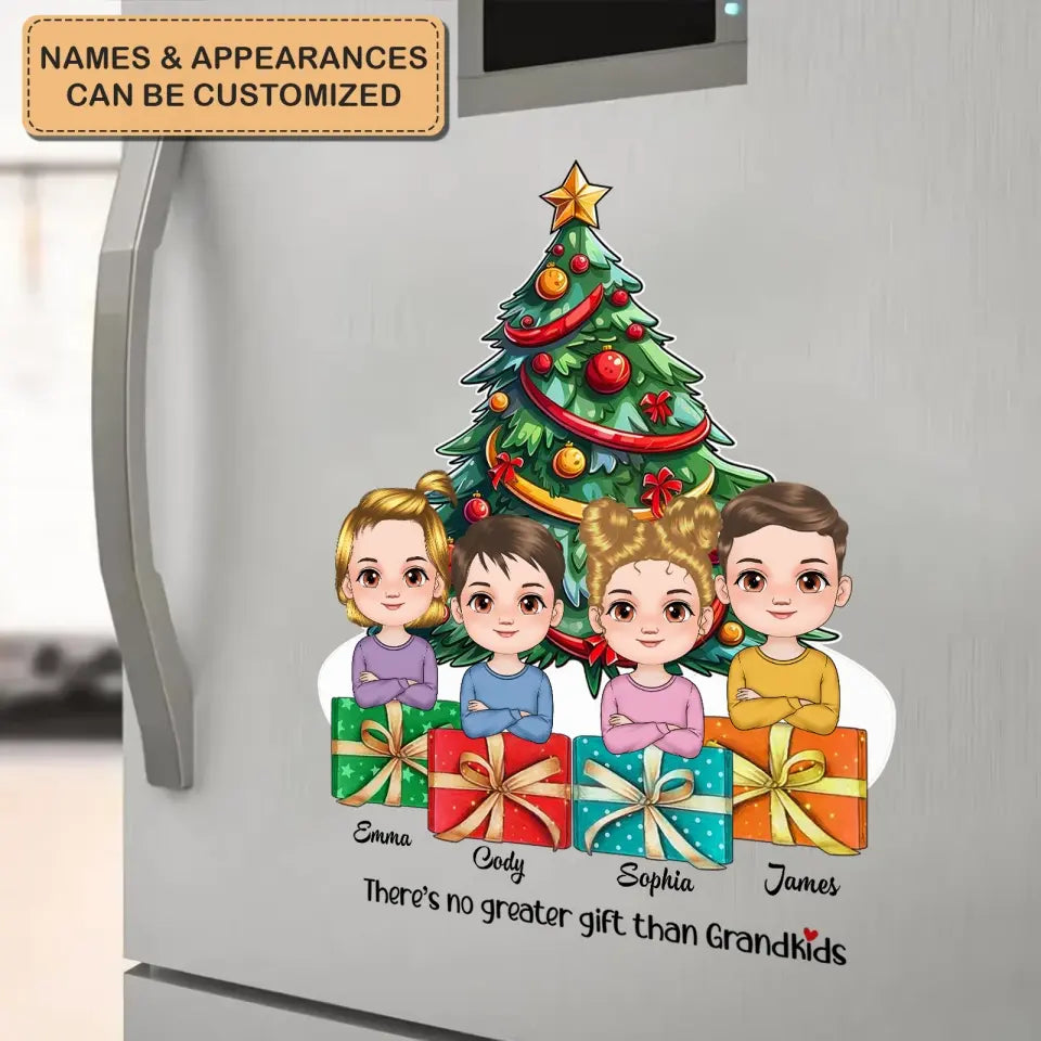 Grandkids Under Christmas Tree - Personalized Custom Decal - Christmas Gift For Grandma