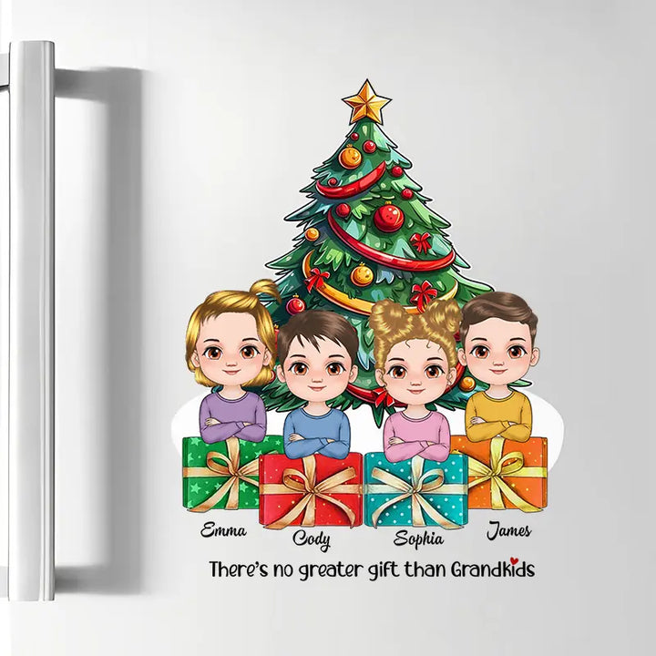 Grandkids Under Christmas Tree - Personalized Custom Decal - Christmas Gift For Grandma