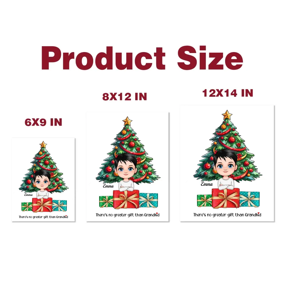 Grandkids Under Christmas Tree - Personalized Custom Decal - Christmas Gift For Grandma