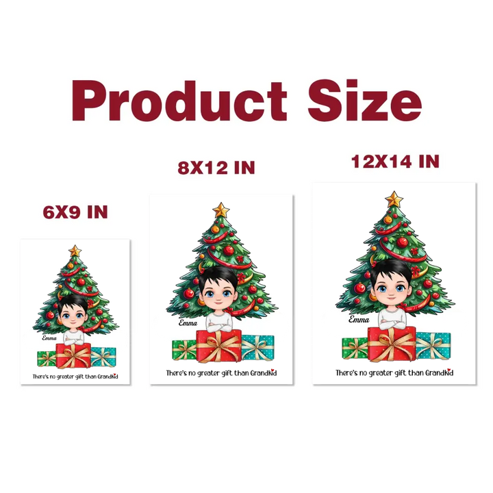 Grandkids Under Christmas Tree - Personalized Custom Decal - Christmas Gift For Grandma