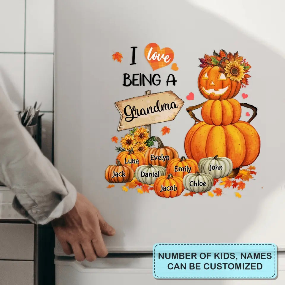 I Love Being A Gigi - Personalized Custom Decal - Fall, Halloween, Mother's Day Gift For Grandma, Mom, Family Members