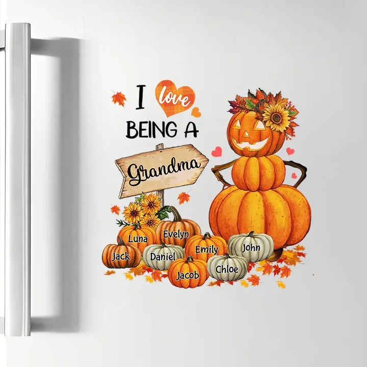 I Love Being A Gigi - Personalized Custom Decal - Fall, Halloween, Mother's Day Gift For Grandma, Mom, Family Members