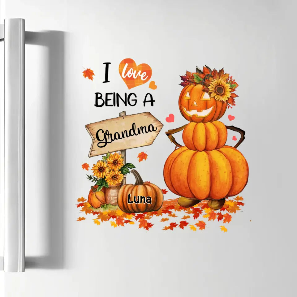 I Love Being A Gigi - Personalized Custom Decal - Fall, Halloween, Mother's Day Gift For Grandma, Mom, Family Members