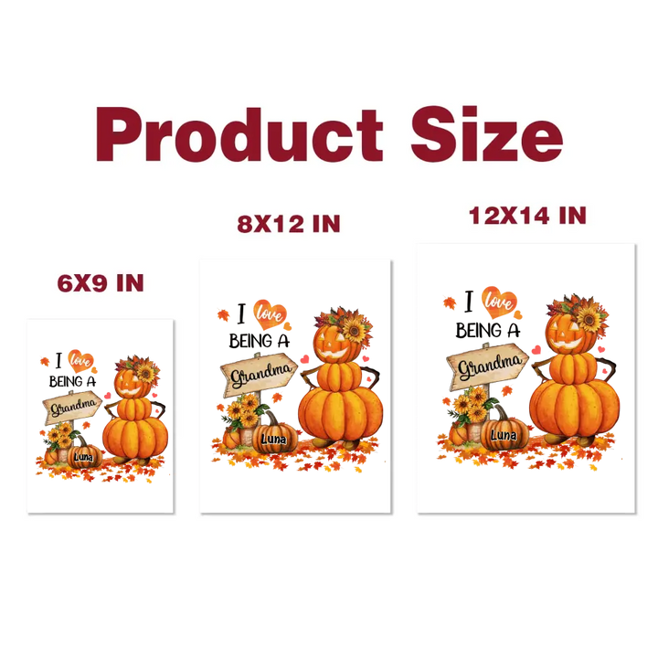 I Love Being A Gigi - Personalized Custom Decal - Fall, Halloween, Mother's Day Gift For Grandma, Mom, Family Members