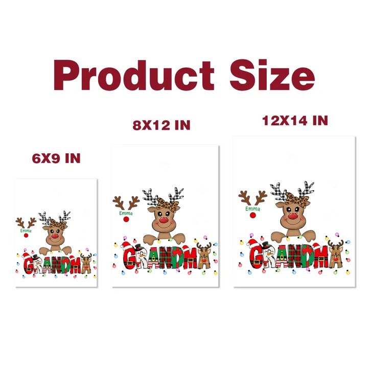 Mom Cute Reindeer Christmas Patterned - Personalized Custom Decal - Christmas, Mother's Day Gift For Mom, Grandma, Family Members