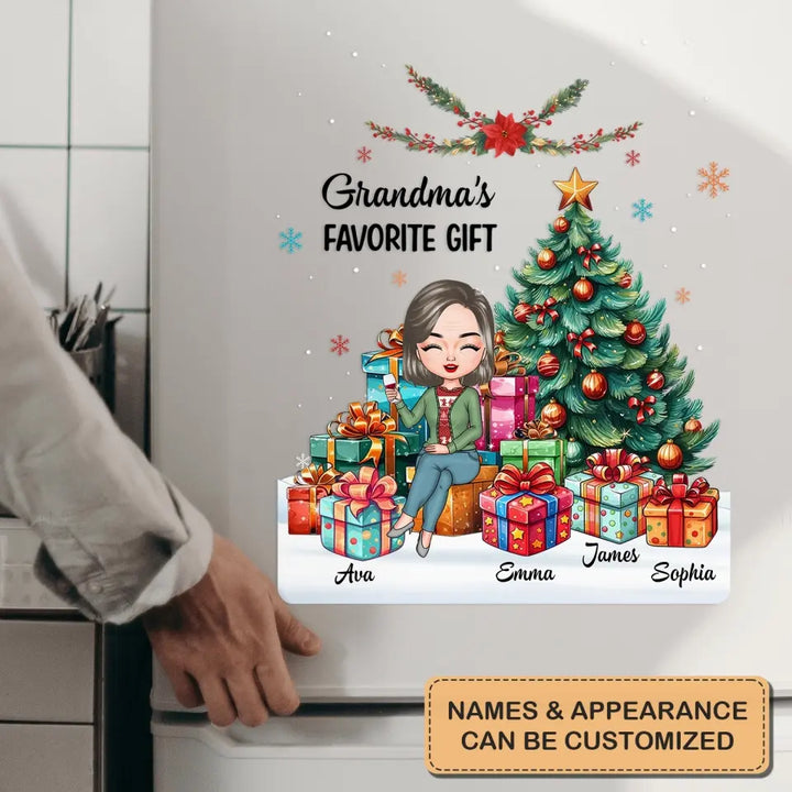 Grandma's Favorite Gift - Personalized Custom Decal - Christmas Gift For Mom, Grandma, Family Members