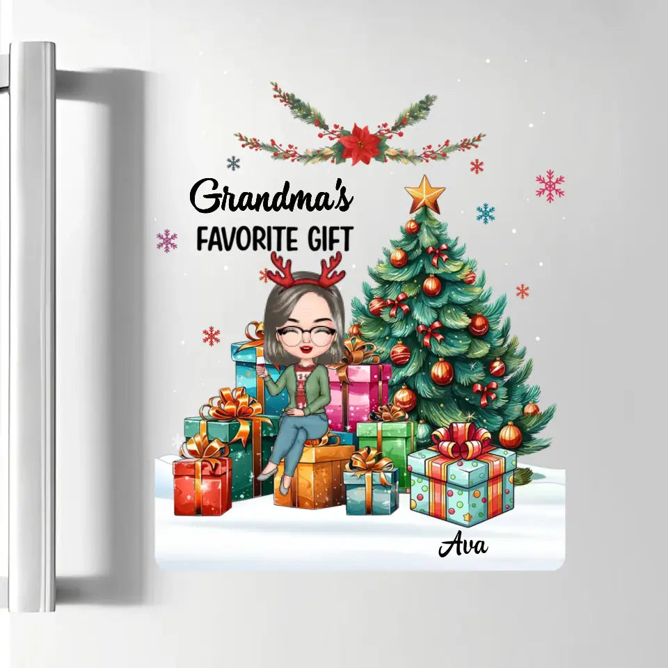 Grandma's Favorite Gift - Personalized Custom Decal - Christmas Gift For Mom, Grandma, Family Members