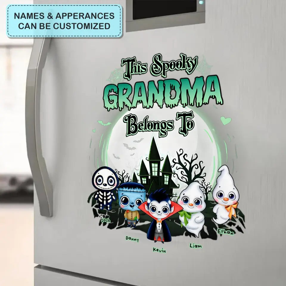 This Spooky Grandma Belongs To - Personalized Custom Decal - Halloween Gift For Grandma, Mom, Family Members