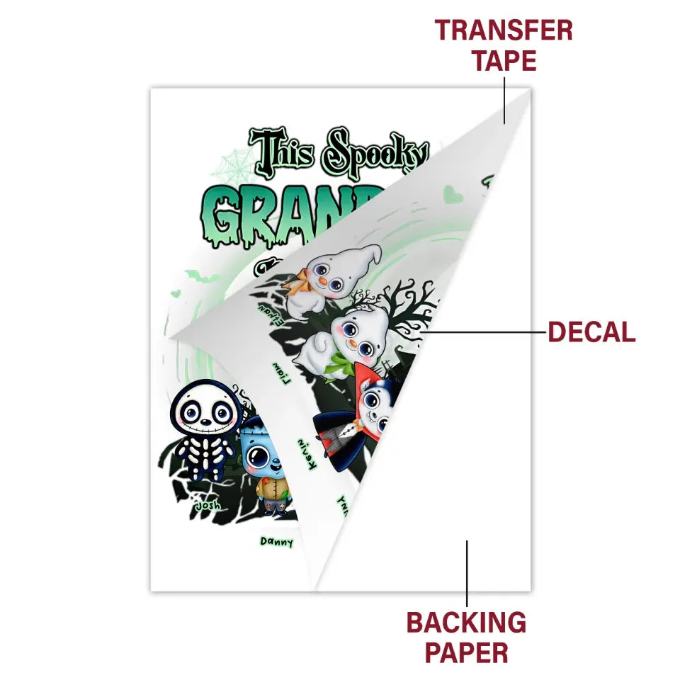 This Spooky Grandma Belongs To - Personalized Custom Decal - Halloween Gift For Grandma, Mom, Family Members
