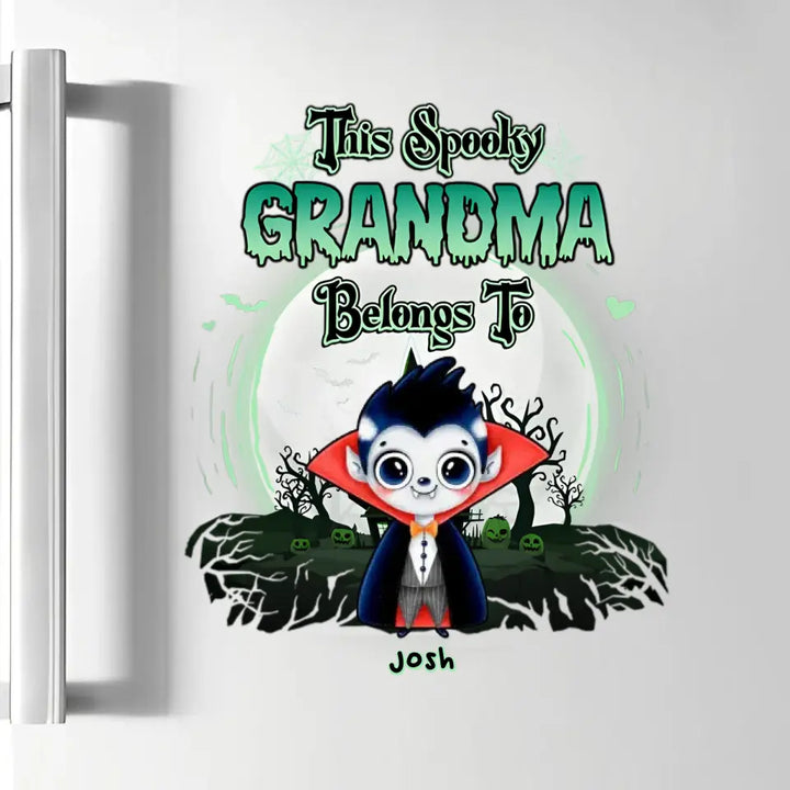 This Spooky Grandma Belongs To - Personalized Custom Decal - Halloween Gift For Grandma, Mom, Family Members