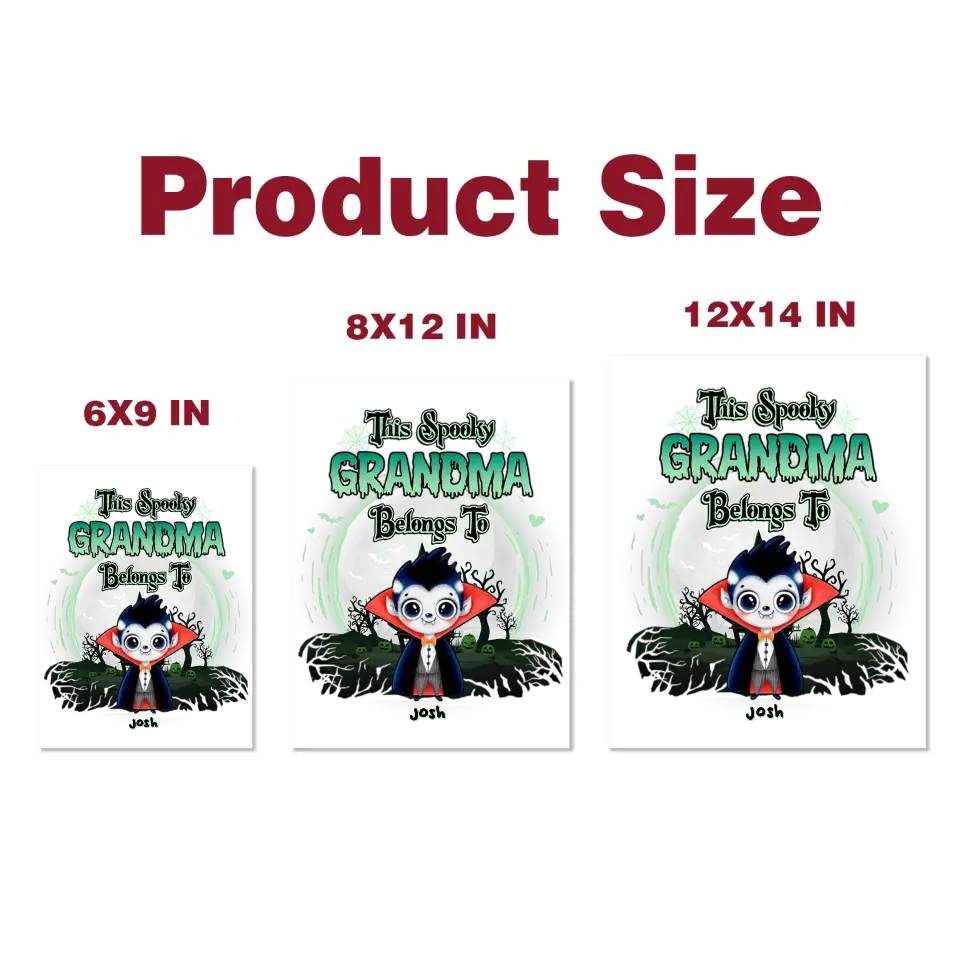 This Spooky Grandma Belongs To - Personalized Custom Decal - Halloween Gift For Grandma, Mom, Family Members