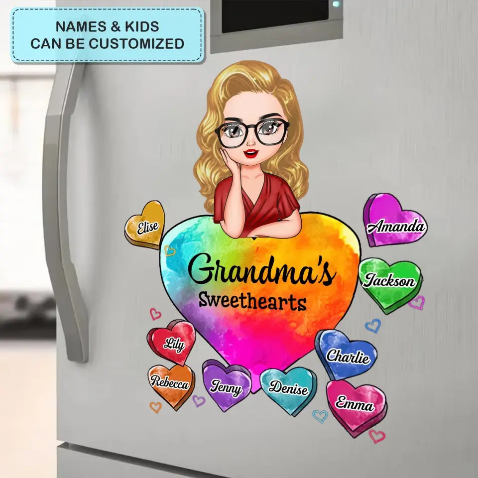 Grandma's Sweethearts - Personalized Custom Decal - Birthday, Mother's Day Gift For Grandma, Mom