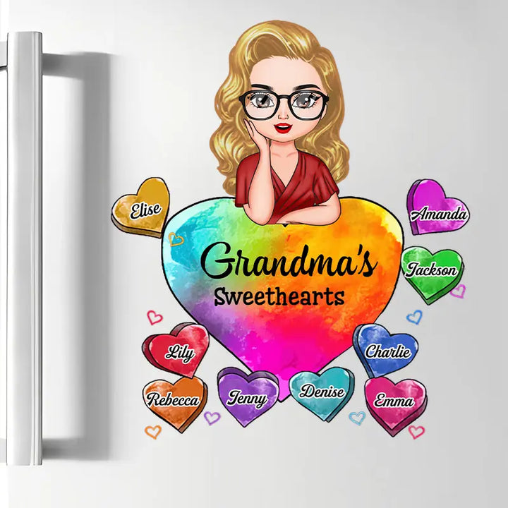 Grandma's Sweethearts - Personalized Custom Decal - Birthday, Mother's Day Gift For Grandma, Mom