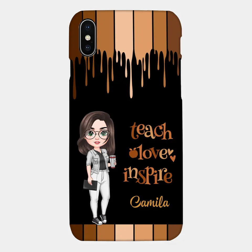 Teach Love Inspire - Personalized Custom Phone Case - Teacher's Day, Appreciation Gift For Teacher