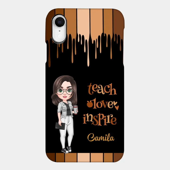 Teach Love Inspire - Personalized Custom Phone Case - Teacher's Day, Appreciation Gift For Teacher