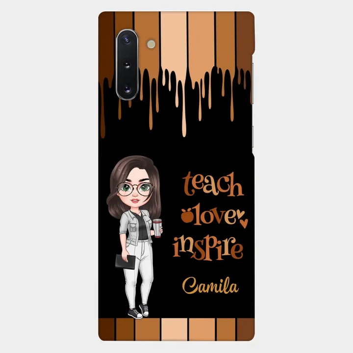 Teach Love Inspire - Personalized Custom Phone Case - Teacher's Day, Appreciation Gift For Teacher