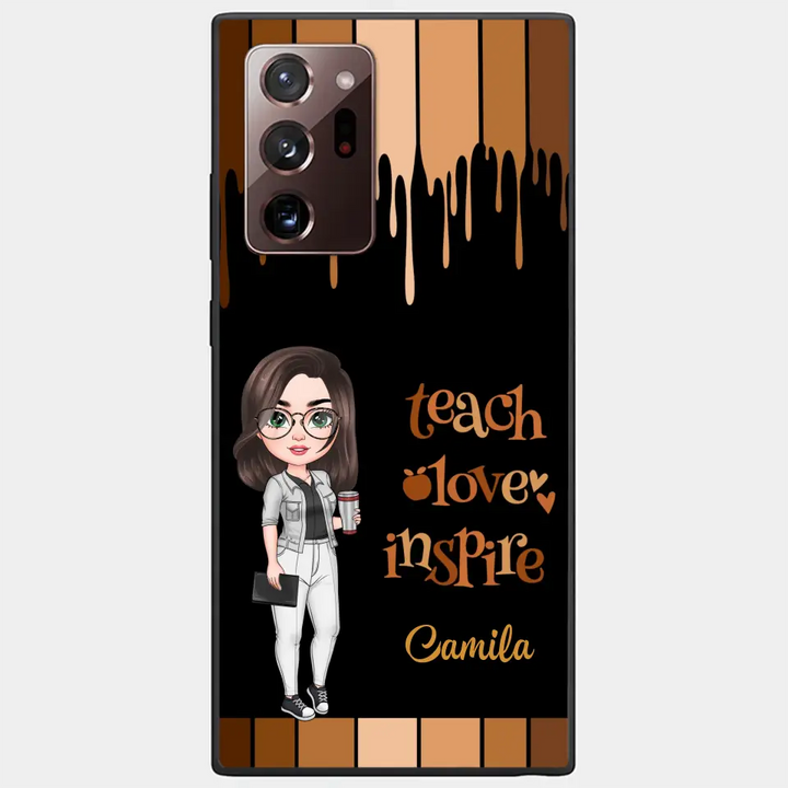 Teach Love Inspire - Personalized Custom Phone Case - Teacher's Day, Appreciation Gift For Teacher