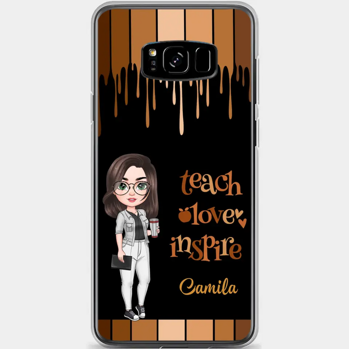 Teach Love Inspire - Personalized Custom Phone Case - Teacher's Day, Appreciation Gift For Teacher