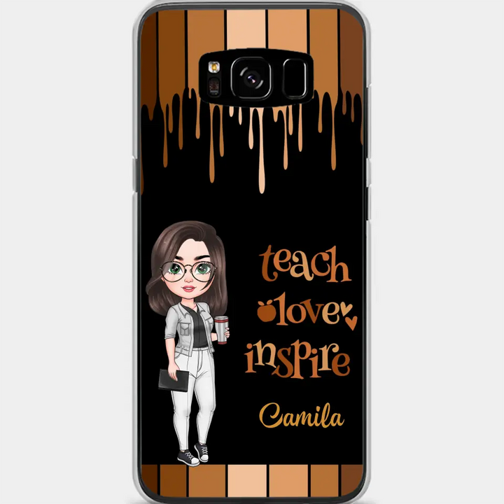 Teach Love Inspire - Personalized Custom Phone Case - Teacher's Day, Appreciation Gift For Teacher