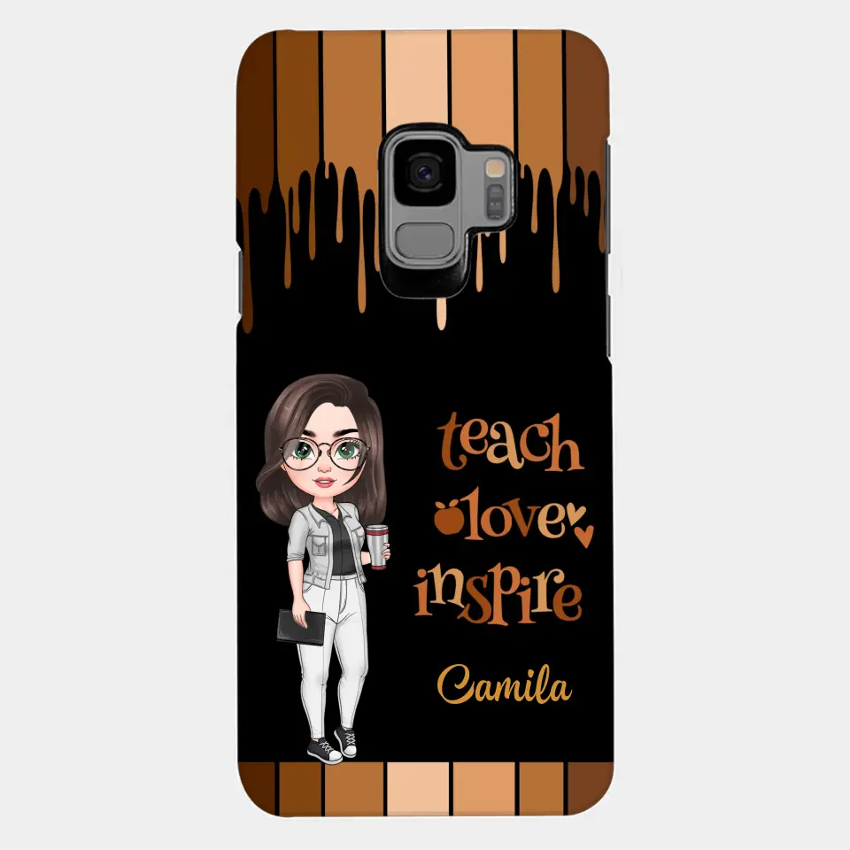 Teach Love Inspire - Personalized Custom Phone Case - Teacher's Day, Appreciation Gift For Teacher