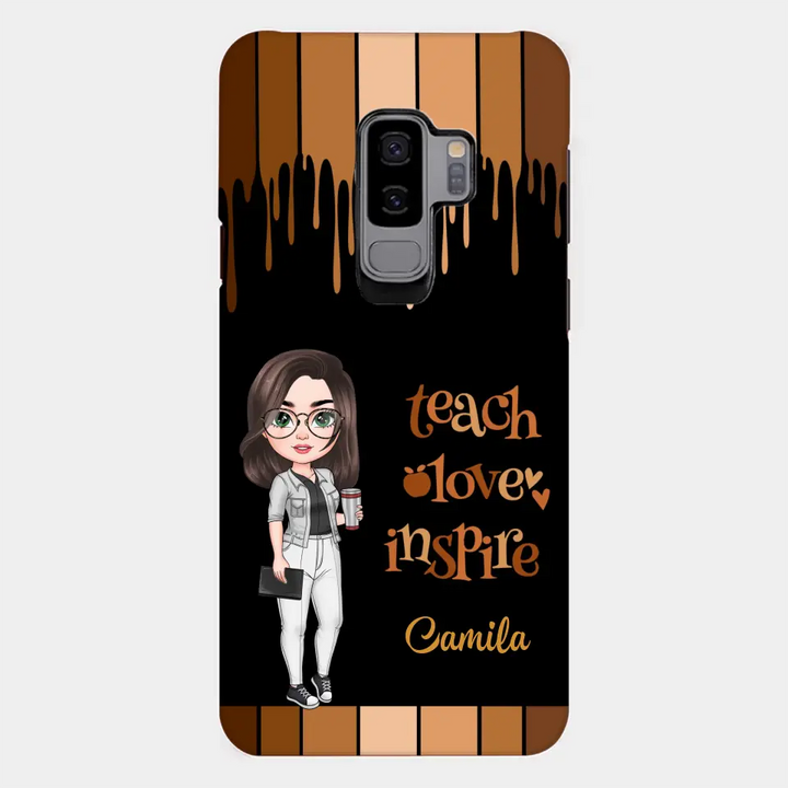 Teach Love Inspire - Personalized Custom Phone Case - Teacher's Day, Appreciation Gift For Teacher