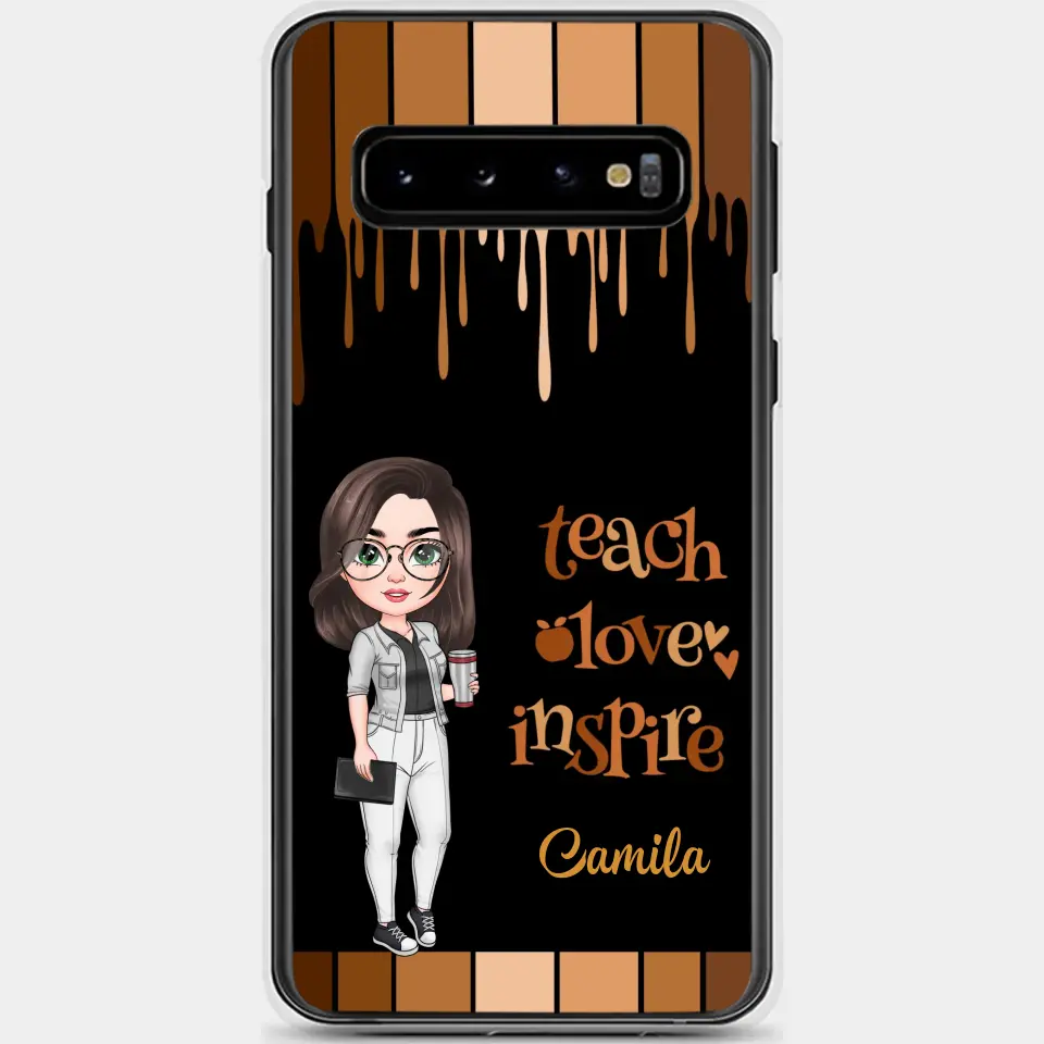 Teach Love Inspire - Personalized Custom Phone Case - Teacher's Day, Appreciation Gift For Teacher