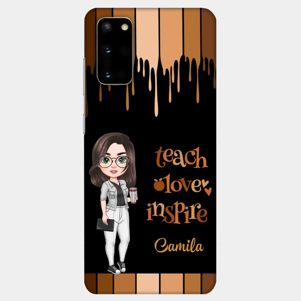 Teach Love Inspire - Personalized Custom Phone Case - Teacher's Day, Appreciation Gift For Teacher