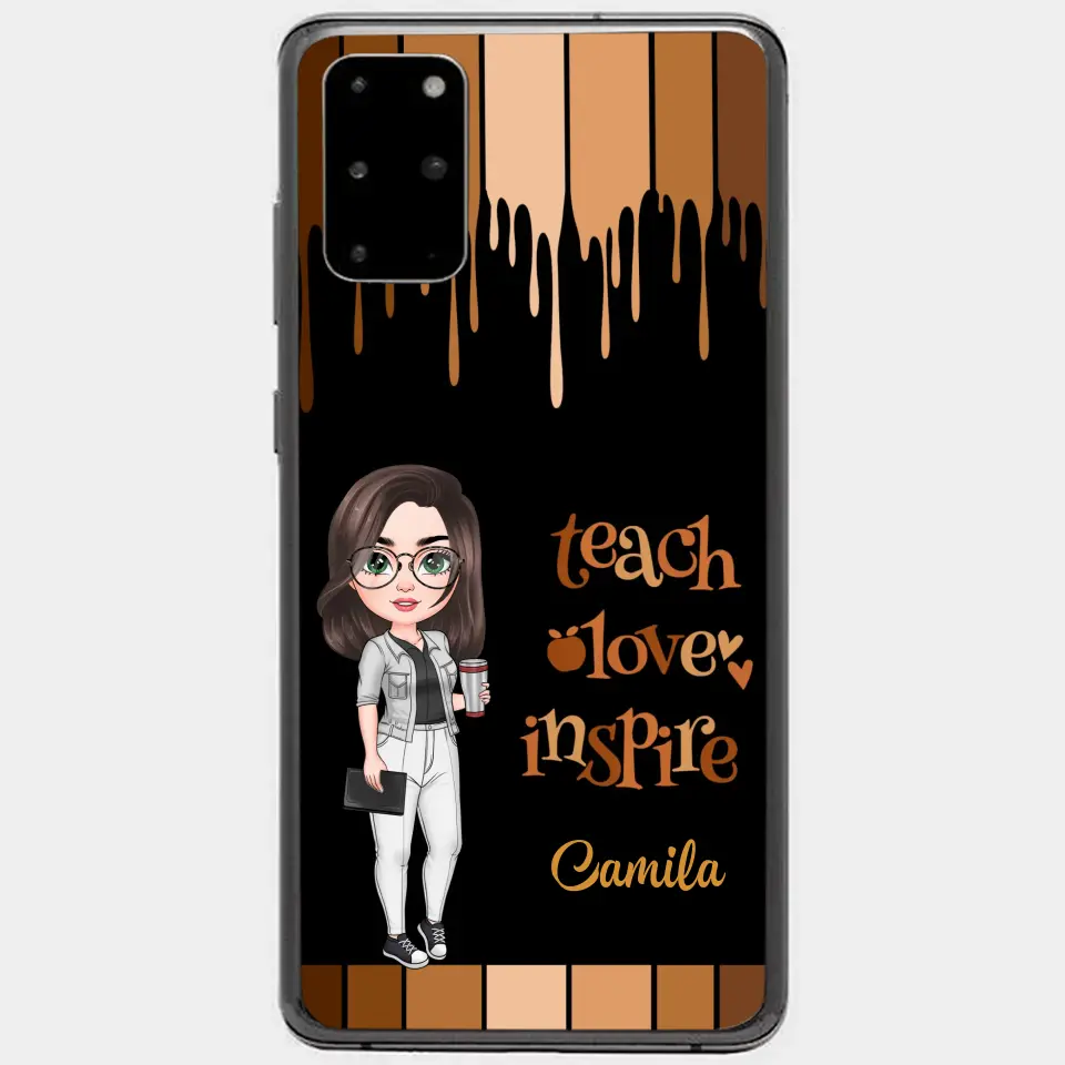 Teach Love Inspire - Personalized Custom Phone Case - Teacher's Day, Appreciation Gift For Teacher