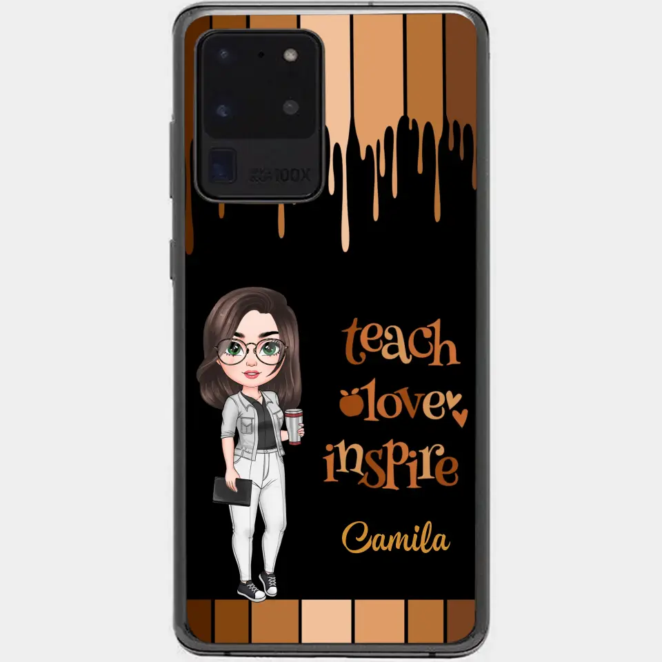 Teach Love Inspire - Personalized Custom Phone Case - Teacher's Day, Appreciation Gift For Teacher