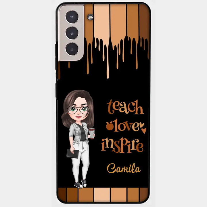 Teach Love Inspire - Personalized Custom Phone Case - Teacher's Day, Appreciation Gift For Teacher