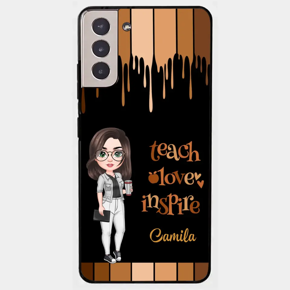 Teach Love Inspire - Personalized Custom Phone Case - Teacher's Day, Appreciation Gift For Teacher