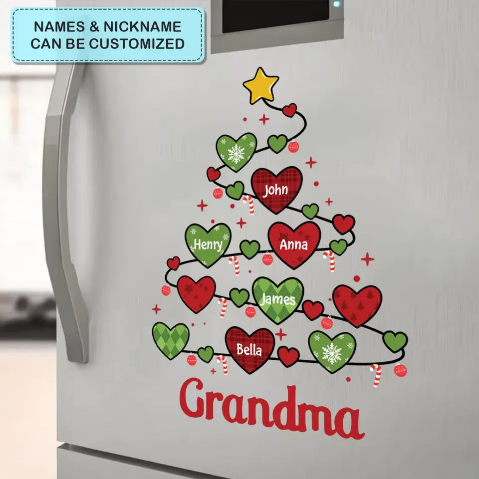Grandma's Christmas Tree - Personalized Custom Decal - Christmas Gift For Grandma, Mom