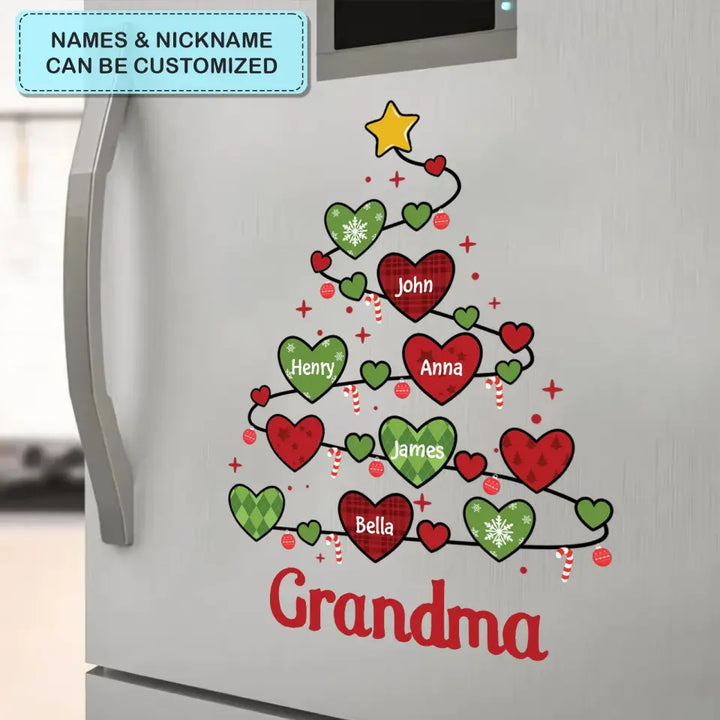 Grandma's Christmas Tree - Personalized Custom Decal - Christmas Gift For Grandma, Mom