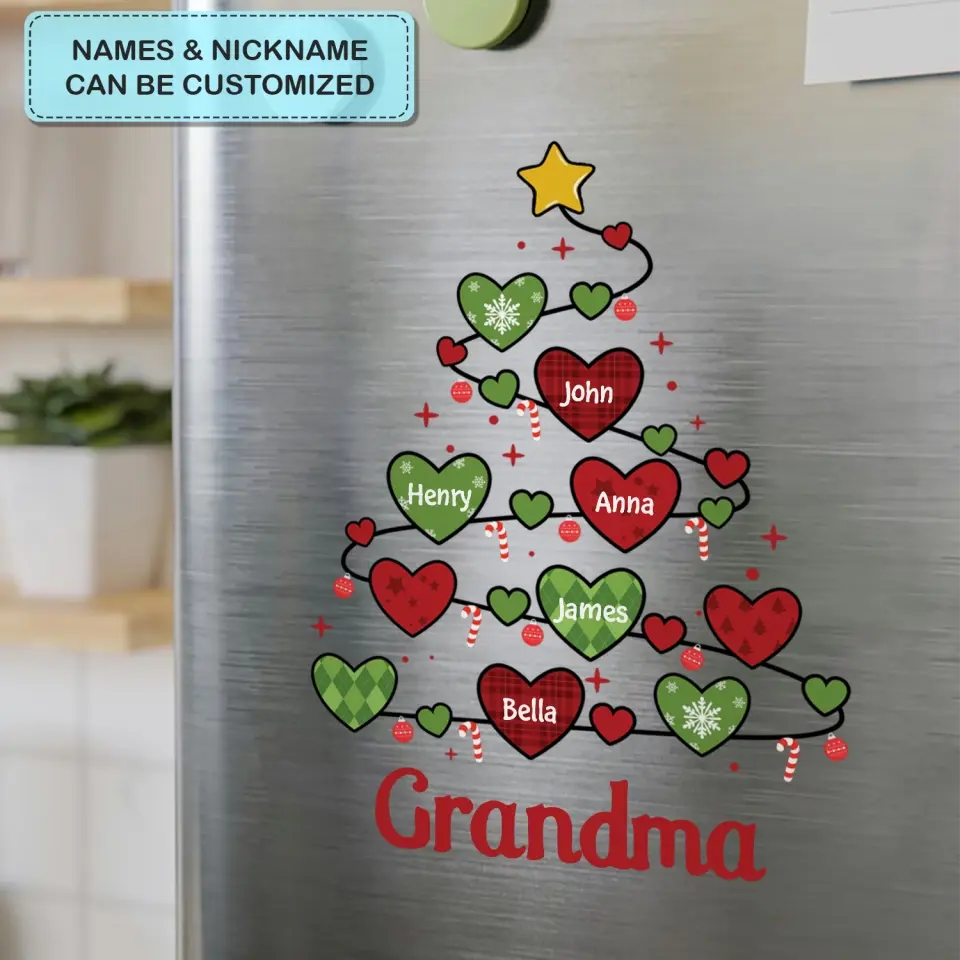 Grandma's Christmas Tree - Personalized Custom Decal - Christmas Gift For Grandma, Mom