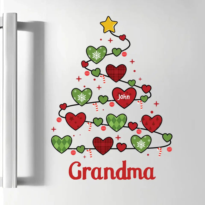 Grandma's Christmas Tree - Personalized Custom Decal - Christmas Gift For Grandma, Mom