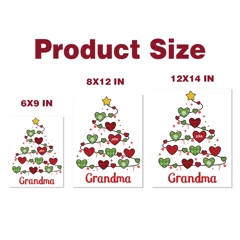Grandma's Christmas Tree - Personalized Custom Decal - Christmas Gift For Grandma, Mom