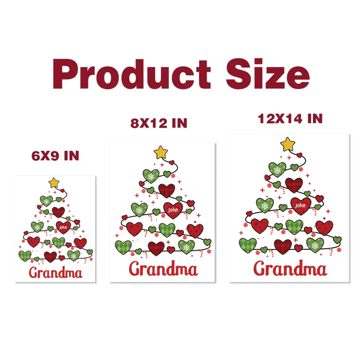 Grandma's Christmas Tree - Personalized Custom Decal - Christmas Gift For Grandma, Mom