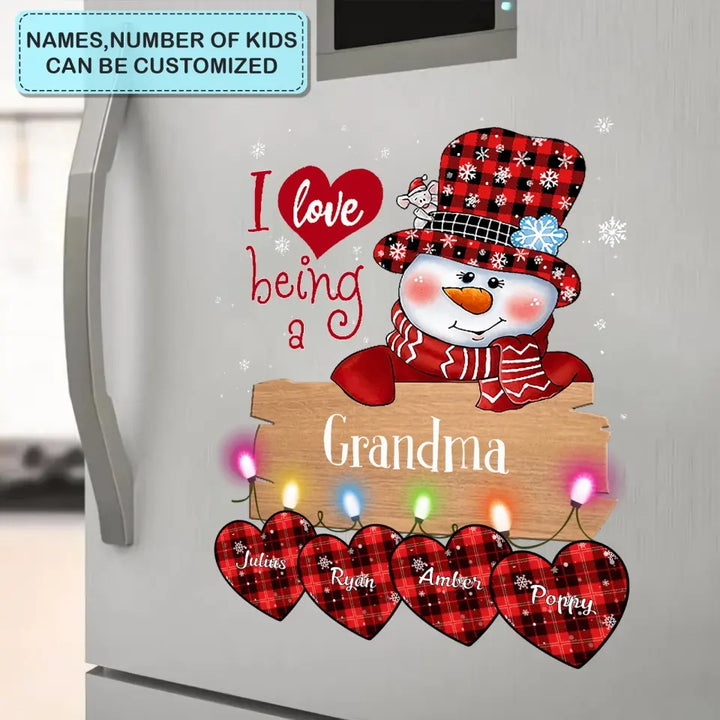 I Love Being A Grandma - Personalized Custom Decal - Christmas Gift For Grandma, Mom, Family Members