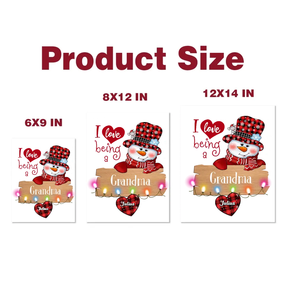 I Love Being A Grandma - Personalized Custom Decal - Christmas Gift For Grandma, Mom, Family Members