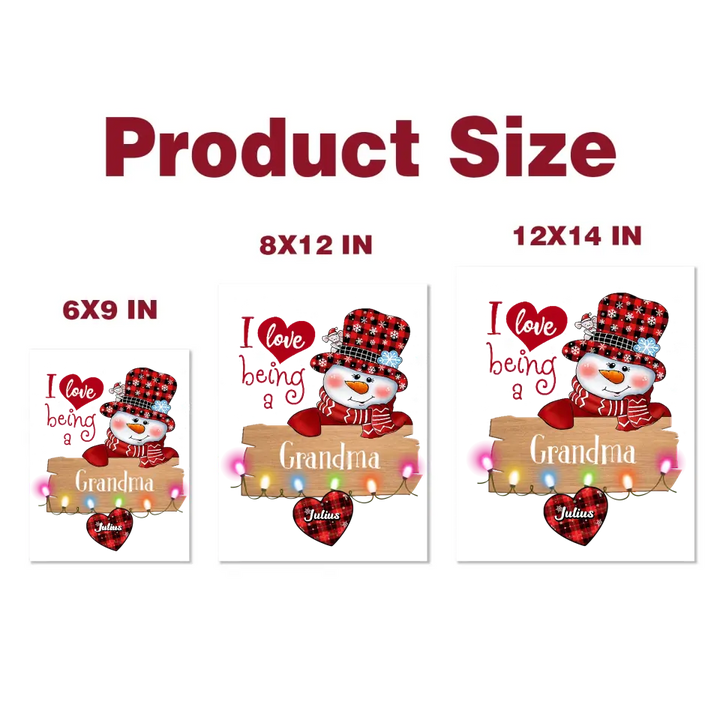I Love Being A Grandma - Personalized Custom Decal - Christmas Gift For Grandma, Mom, Family Members