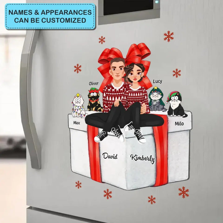 You Me & The Cats Christmas Gift - Personalized Custom Decal - Christmas Gift For Cat Mom, Cat Dad, Cat Lover, Cat Owner
