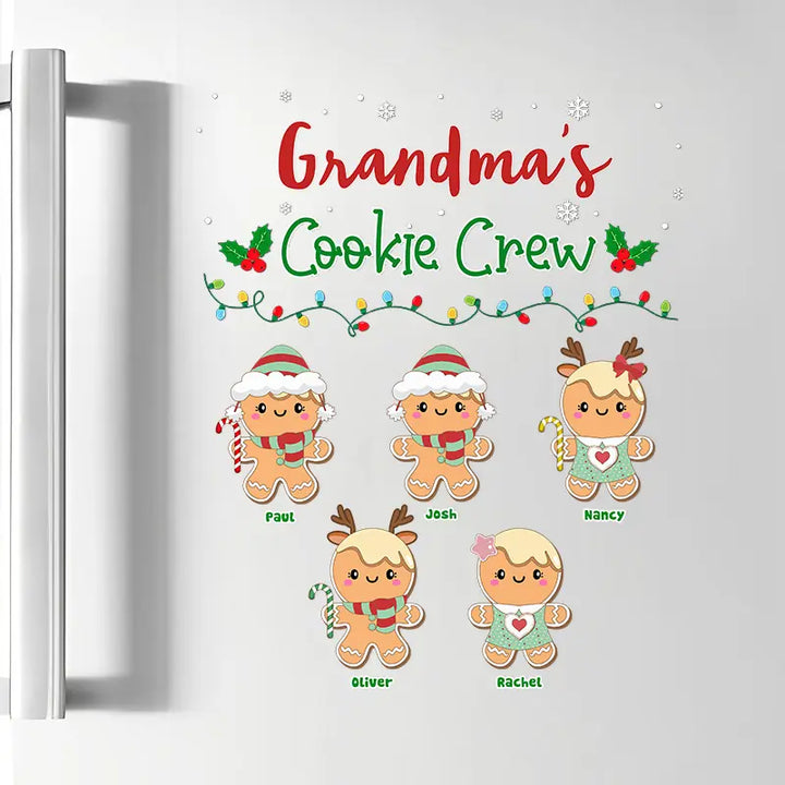 Grandma's Cookie Crew - Personalized Custom Decal - Christmas Gift For Grandma, Family Members