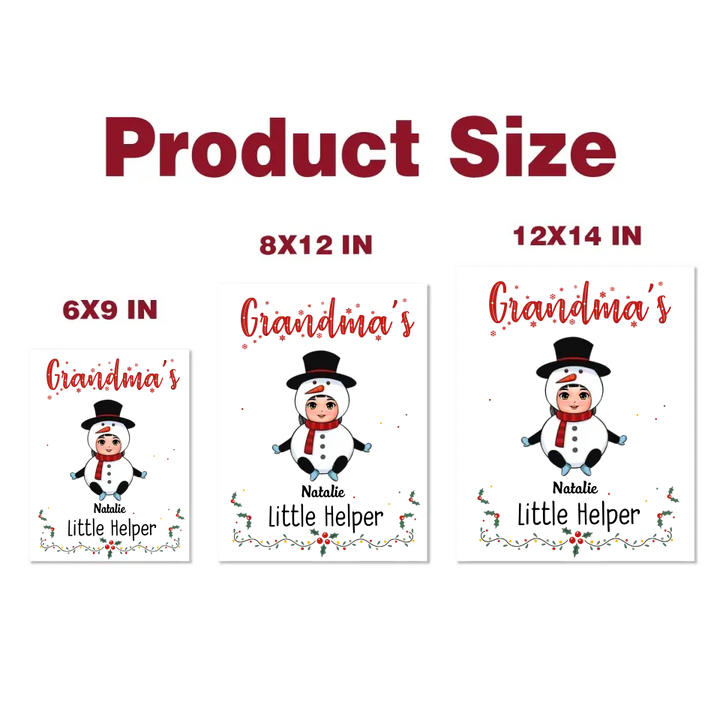 Grandma's Little Helpers - Personalized Custom Decal - Christmas Gift For Grandma, Family Members