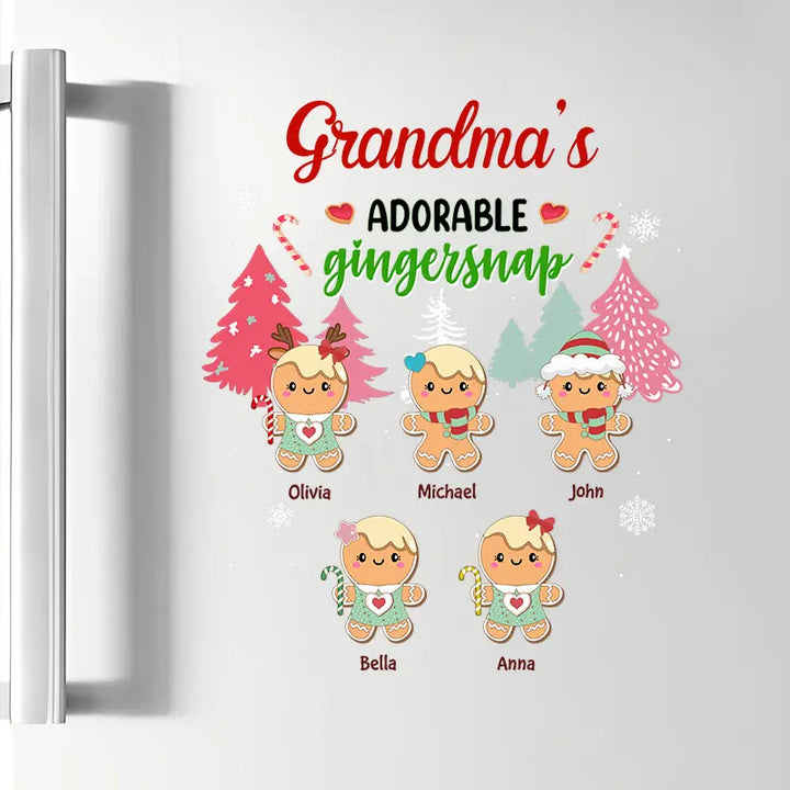 Grandma's Cookies Crew - Personalized Custom Decal - Christmas Gift For Grandma, Mom, Family Members