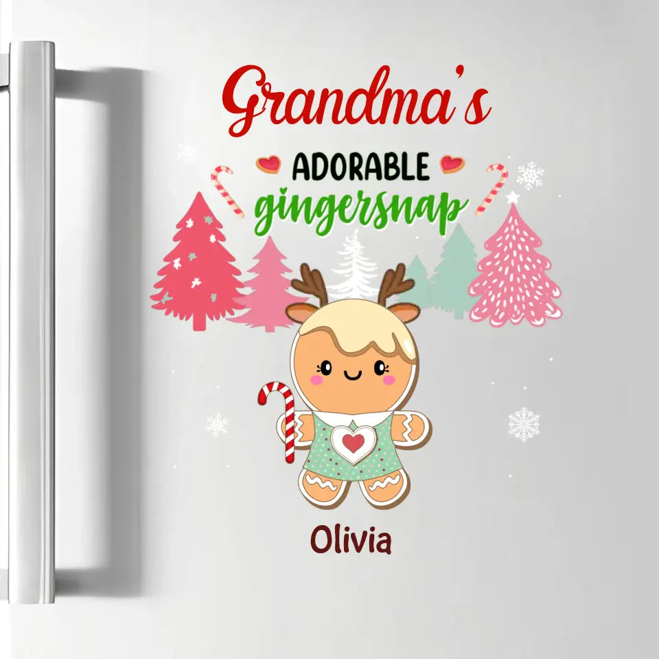 Grandma's Cookies Crew - Personalized Custom Decal - Christmas Gift For Grandma, Mom, Family Members